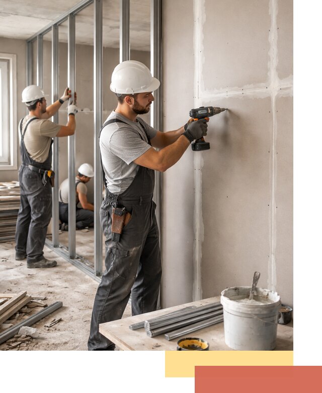 Перегородки из огнестойкого гипсокартона в Сочи под ключ