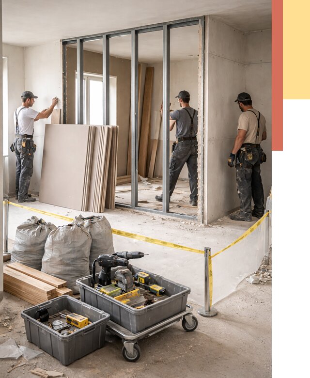 Перенос гипсокартонной перегородки в Сочи под ключ от 4651 руб. | Демонтаж и монтаж – ОТДЕЛОЧНИК-Счи