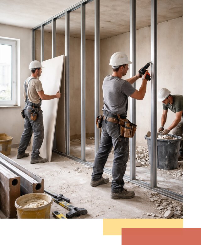 Перенос гипсокартонной перегородки в Сочи профессионально и быстро