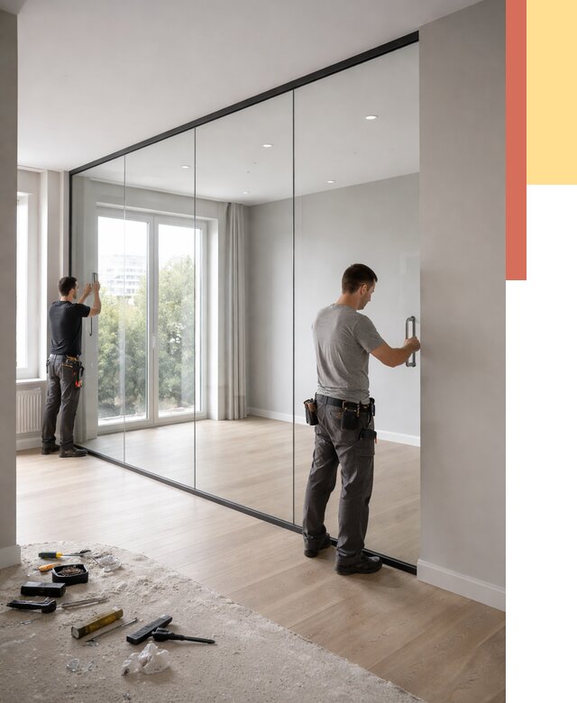 Изготовление стеклянных перегородок в Сочи от 12765 руб. под ключ | ОТДЕЛОЧНИК-Счи