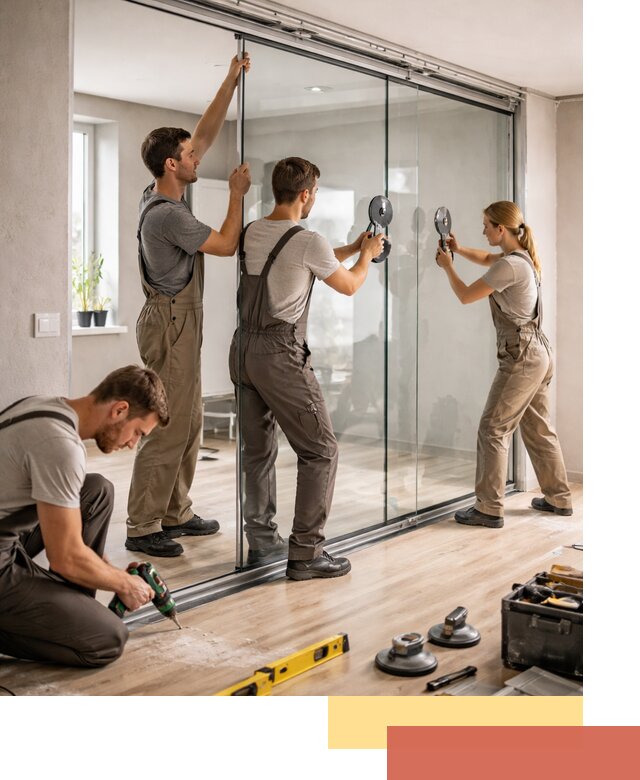 Изготовление стеклянных перегородок на заказ в Сочи