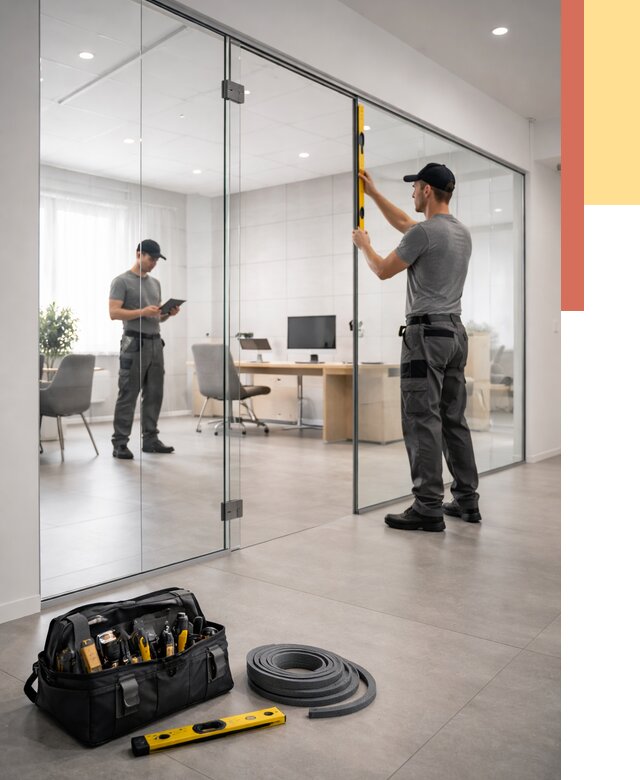 Цельностеклянные перегородки под ключ в Сочи от 9819 руб. — монтаж и цены | ОТДЕЛОЧНИК-Счи