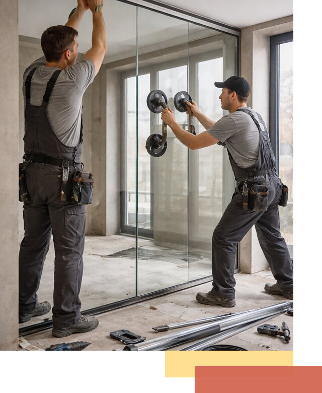 Цельностеклянные перегородки под ключ в Сочи