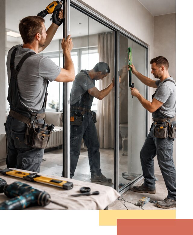 Каркасные стеклянные перегородки под ключ в Сочи