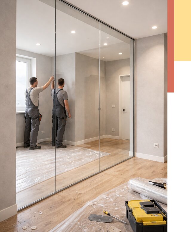 Безрамные стеклянные перегородки в Сочи — монтаж от 9819 руб. | ОТДЕЛОЧНИК-Счи