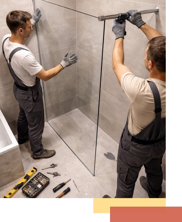 Стеклянные перегородки для душа в Сочи — изготовление и монтаж