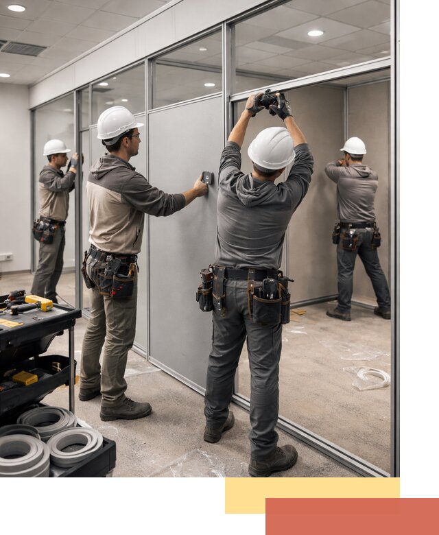 Мобильные офисные перегородки под ключ в Сочи