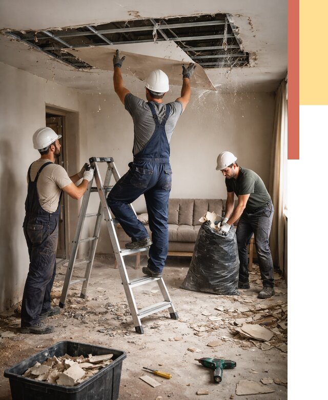 Демонтаж гипсокартонного потолка в Сочи от 434 руб. за м2 — ОТДЕЛОЧНИК-Счи