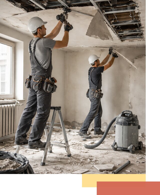 Демонтаж гипсокартонного потолка в Сочи быстро и аккуратно