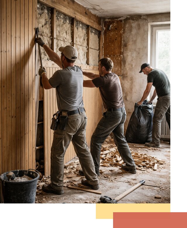 Демонтаж вагонки и вывоз материалов в Сочи