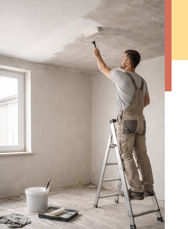 Грунтовка потолка в Сочи от 2584 руб. — быстро и недорого | ОТДЕЛОЧНИК-Счи