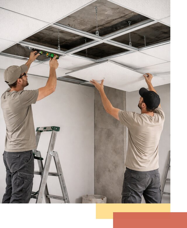 Монтаж потолка Армстронг под ключ в Сочи