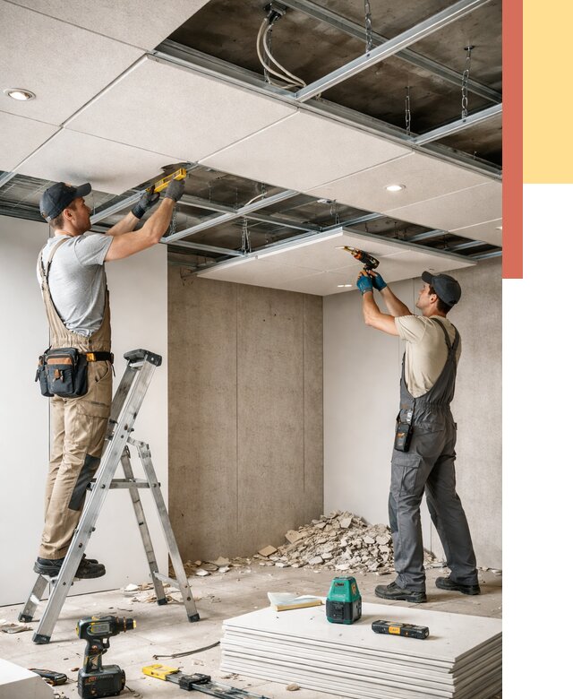 Монтаж акустического потолка в Сочи от 6718 руб/м2 — быстро и недорого | ОТДЕЛОЧНИК-Счи