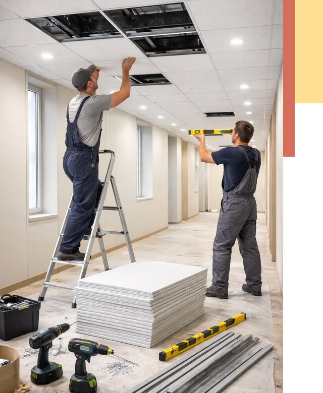 Ремонт потолка Армстронг в Сочи от 4651 руб. — быстро и недорого | ОТДЕЛОЧНИК-Счи