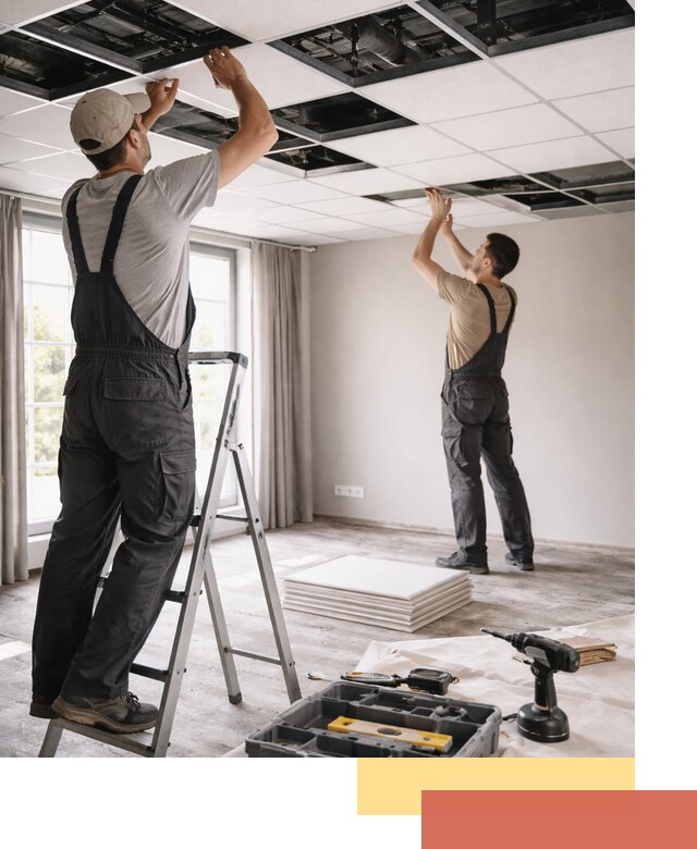 Замена плит подвесного потолка в Сочи быстро и качественно