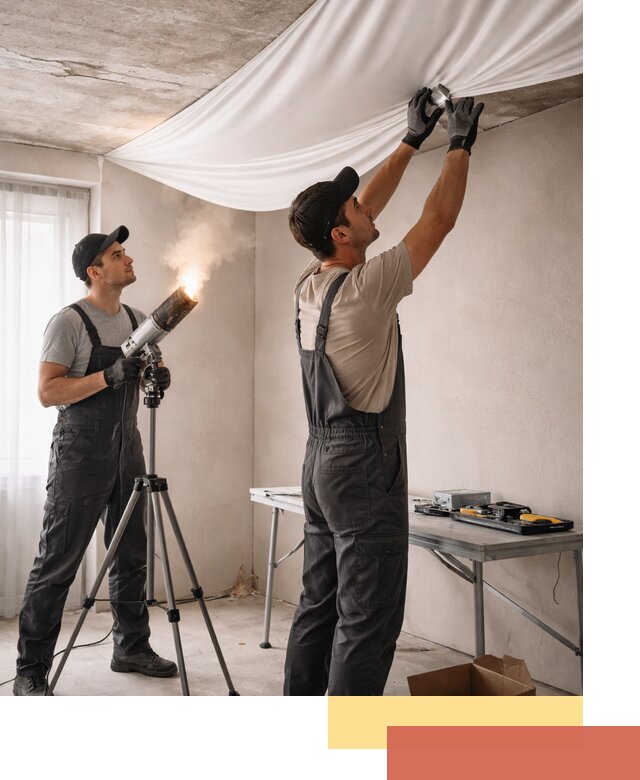 Установка натяжного потолка под ключ в Сочи