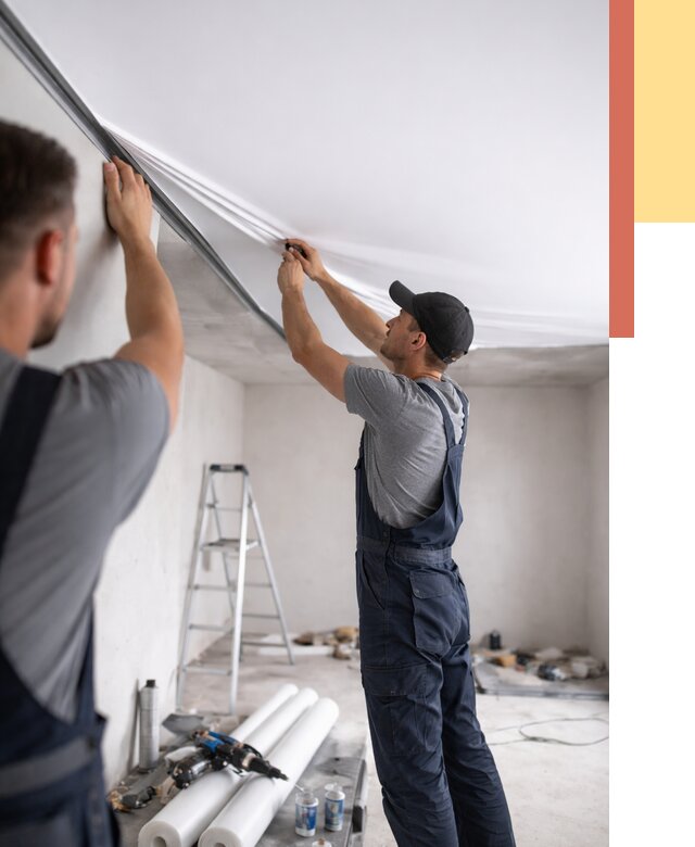 Монтаж матового натяжного потолка в Сочи от 4651 руб./м² — быстро и недорого | ОТДЕЛОЧНИК-Счи