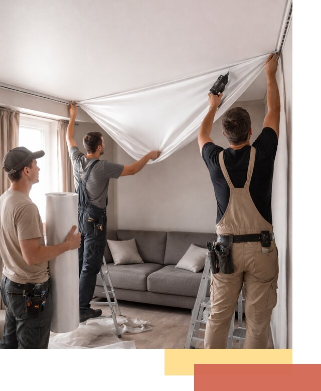 Монтаж сатинового натяжного потолка в Сочи качественно и быстро