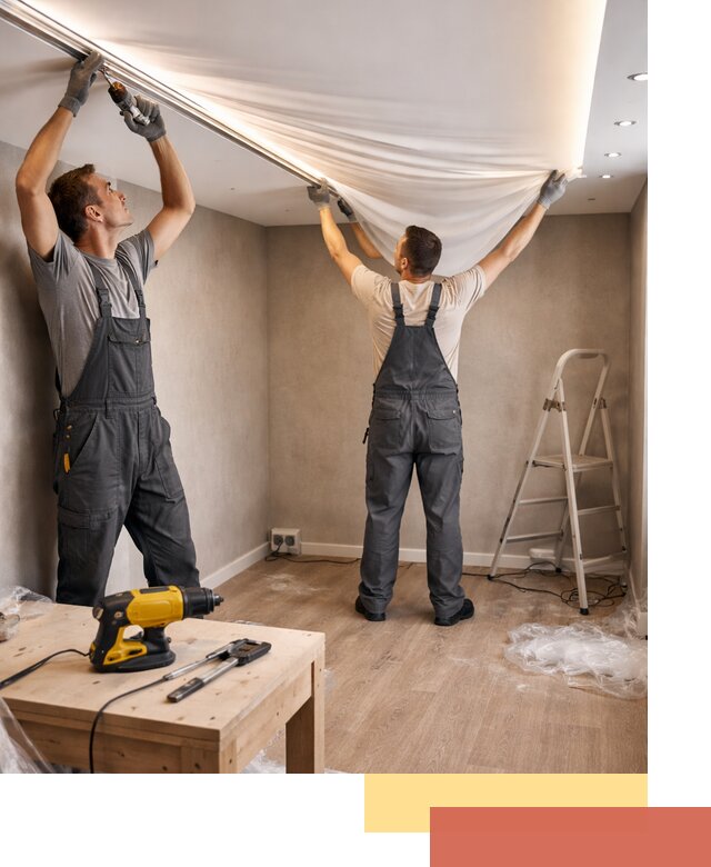 Монтаж натяжного потолка с подсветкой в Сочи цена и сроки