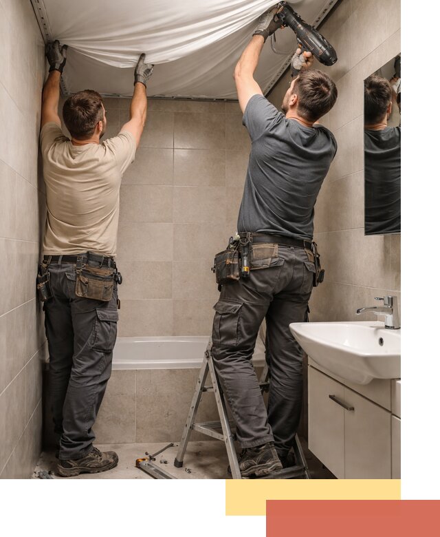 Монтаж натяжного потолка в ванной в Сочи быстро и качественно