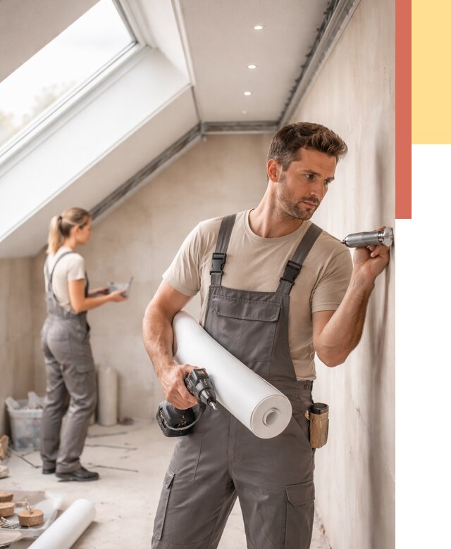 Монтаж натяжного потолка на мансарде в Сочи от 3618 руб. | ОТДЕЛОЧНИК-Счи