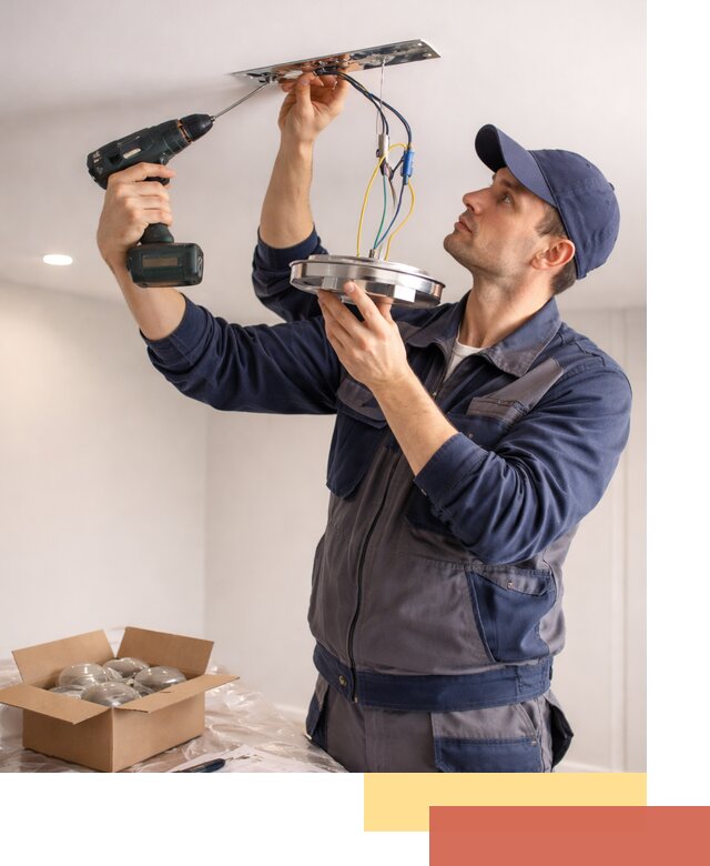 Установка люстры в натяжной потолок в Сочи