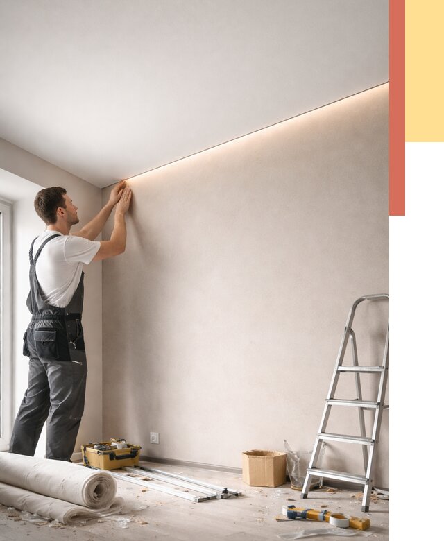 Теневые натяжные потолки в Сочи от 8476 руб. под ключ | ОТДЕЛОЧНИК-Счи