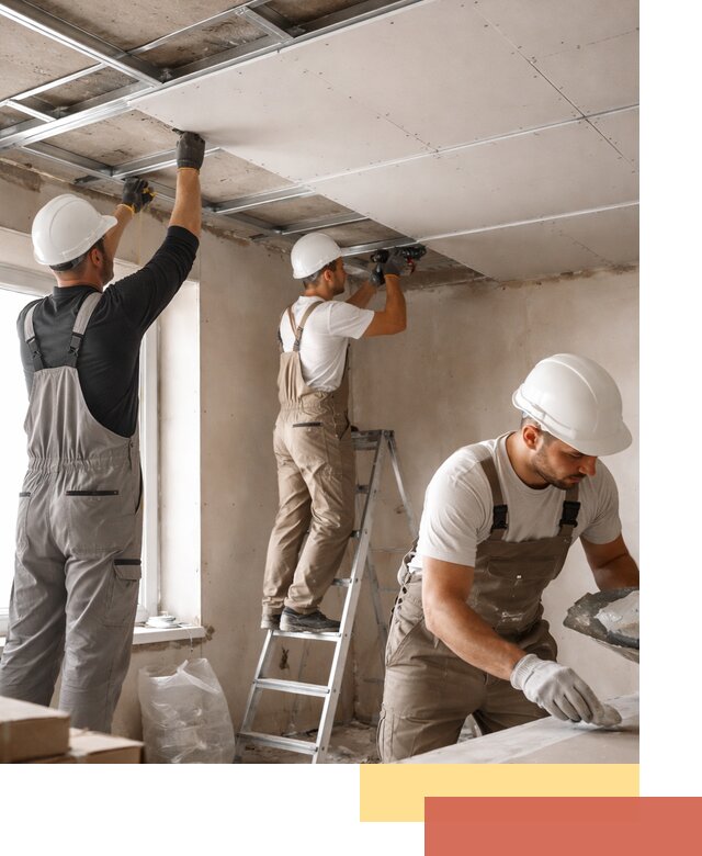 Одноуровневый потолок из гипсокартона в Сочи — монтаж и отделка