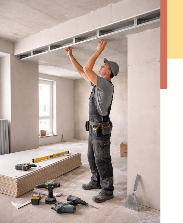 Потолок из гипсокартона с нишей в Сочи от 1292 руб. под ключ | ОТДЕЛОЧНИК-Счи