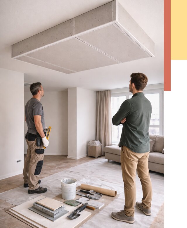 Короб на потолке из гипсокартона в Сочи от 2274 руб. — монтаж и услуги под ключ | ОТДЕЛОЧНИК-Счи