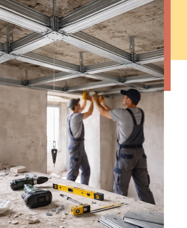 Монтаж каркаса потолка из профиля в Сочи от 4651 руб. — услуги ОТДЕЛОЧНИК-Счи