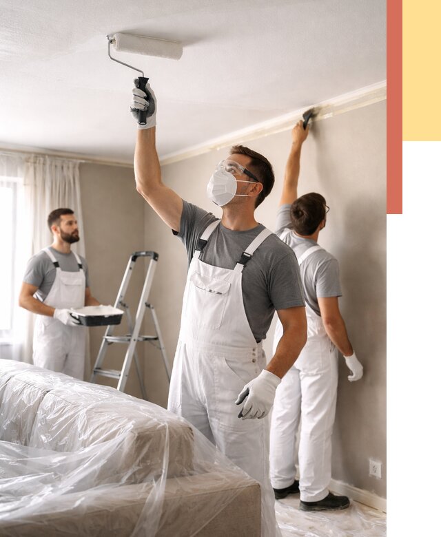 Покраска потолка водоэмельсионной краской в Сочи от 2274 руб/м² — услуги под ключ | ОТДЕЛОЧНИК-Счи