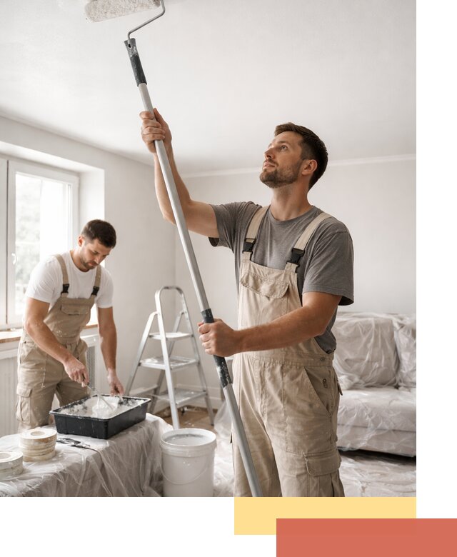 Покраска потолка водоэмульсионной краской в Сочи