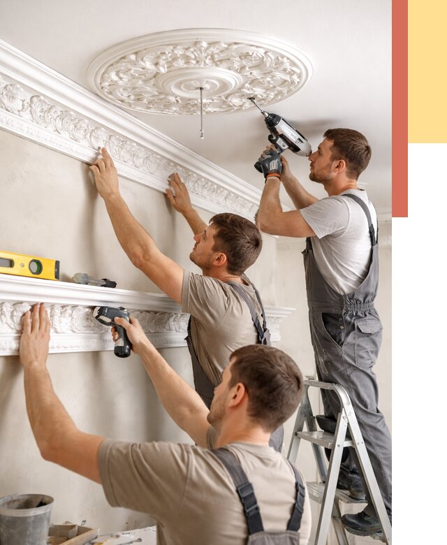 Монтаж лепнины на потолок в Сочи от 3308 руб. быстро и недорого | ОТДЕЛОЧНИК-Счи