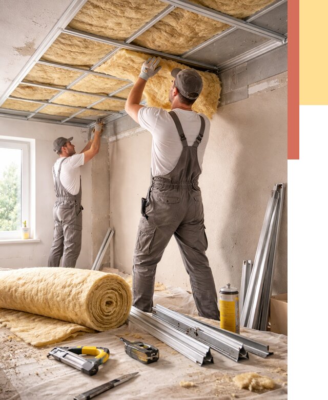 Утепление потолка в Сочи от 7442 руб/м2 — недорого, быстро, под ключ | ОТДЕЛОЧНИК-Счи