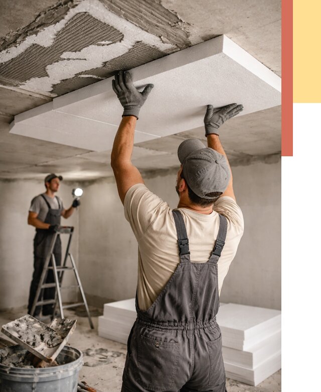 Утепление потолка пенопластом в Сочи от 4651 руб/м2 — недорого и быстро | ОТДЕЛОЧНИК-Счи