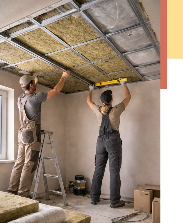 Шумоизоляция потолка в Сочи от 1292 руб. под ключ — услуги ОТДЕЛОЧНИК-Счи