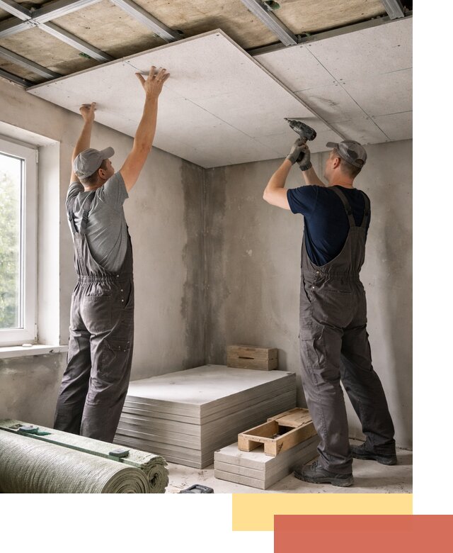 Шумоизоляция потолка панелями ЗИПС в Сочи